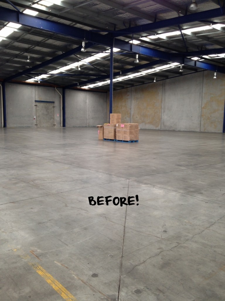 The empty warehouse before....